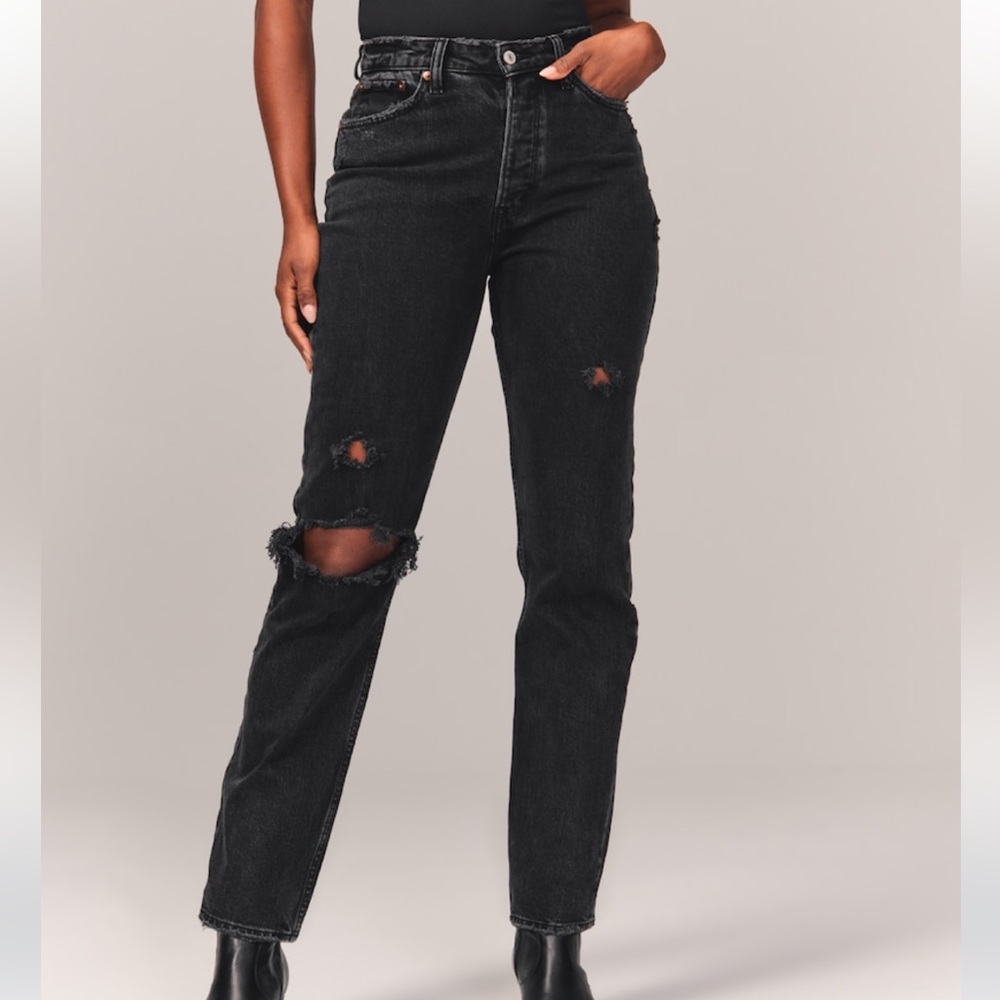 Abercrombie and Fitch Curve Love High Rise Dad Jean